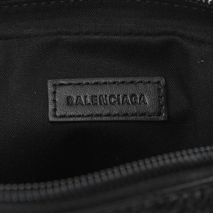 Balenciaga Agneau Logo Explorer Crossbody Messenger Bag Black 6 of 10