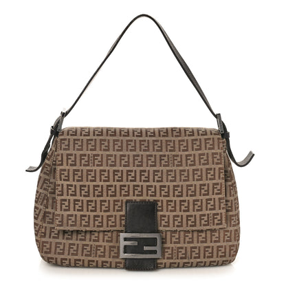 Fendi Zucchino Mama Baguette Mogano Panna Testa Di Moro 1 of 12