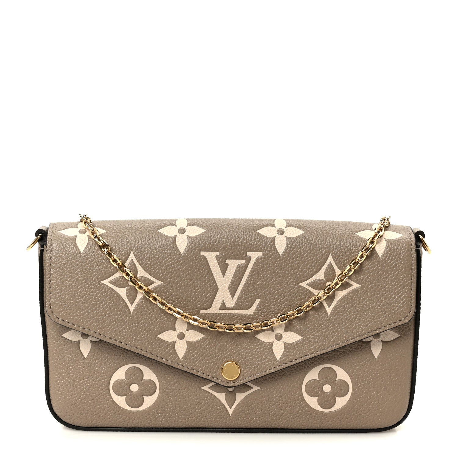 Louis Vuitton Empreinte Monogram Giant Felicie Pochette Tourterelle Creme 1 of 12