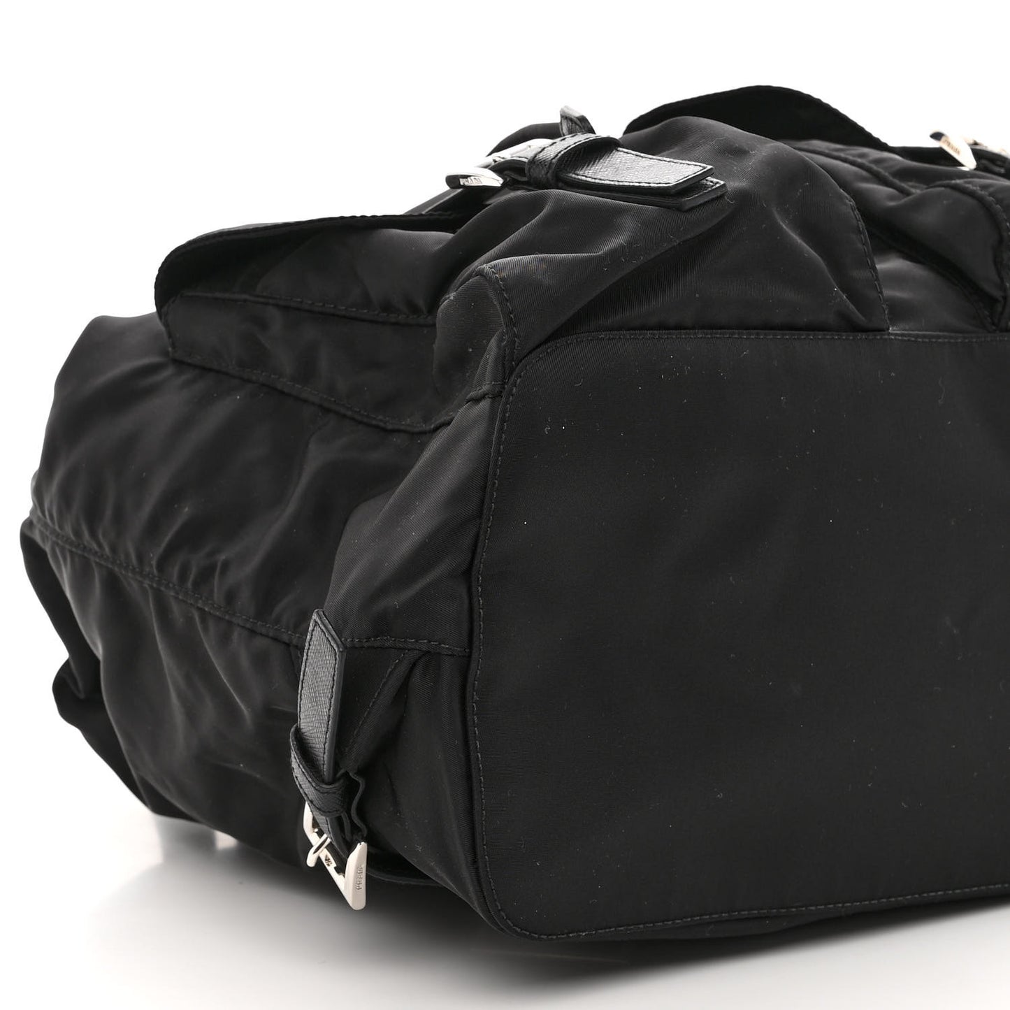 Tessuto Nylon Saffiano Medium Backpack Black