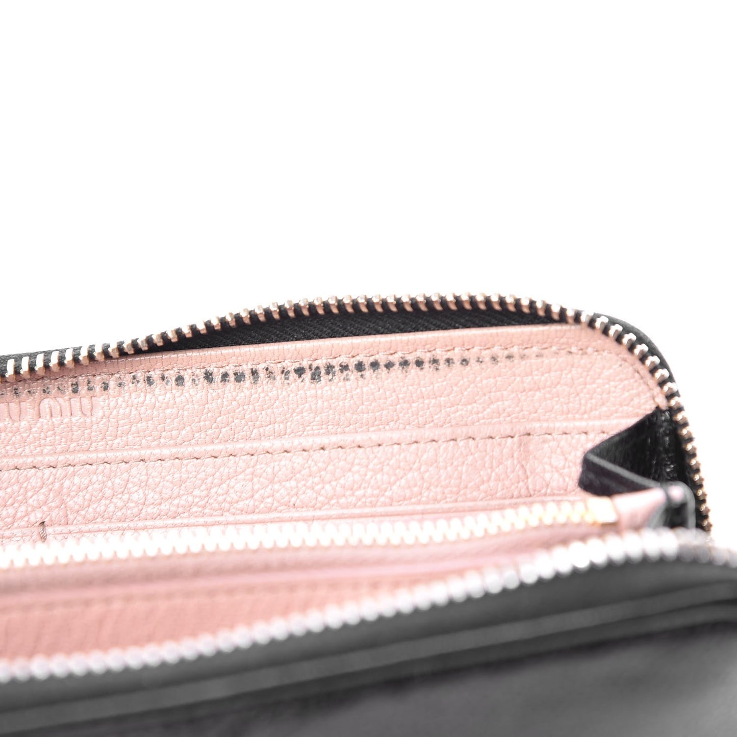 Goatskin Madras Zip Around Wallet Black