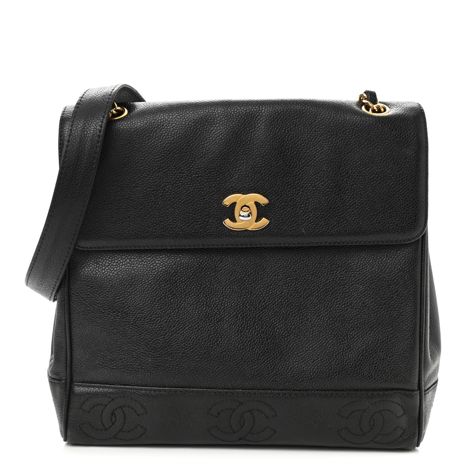Chanel Caviar Flap Shoulder Bag Black 1 of 10