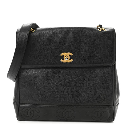 Chanel Caviar Flap Shoulder Bag Black 1 of 10
