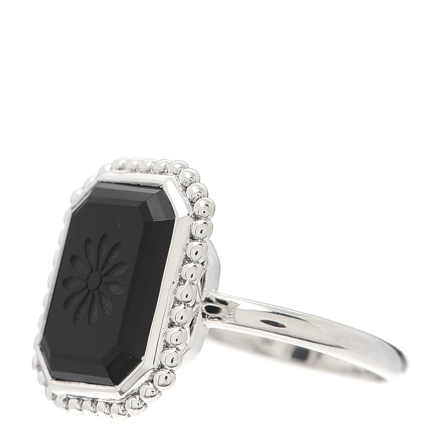 Sterling Silver Black Onyx Ziegfeld Daisy Ring 55 7.25