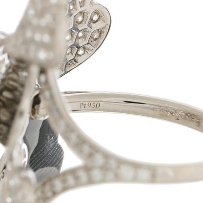 Tiffany Platinum Diamond Paper Flowers Cluster Ring 52 6 5 of 7