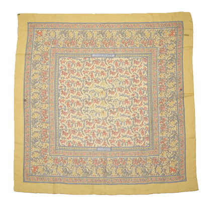 Hermes Cashmere Silk Chasse En Inde Shawl 140 1 of 9