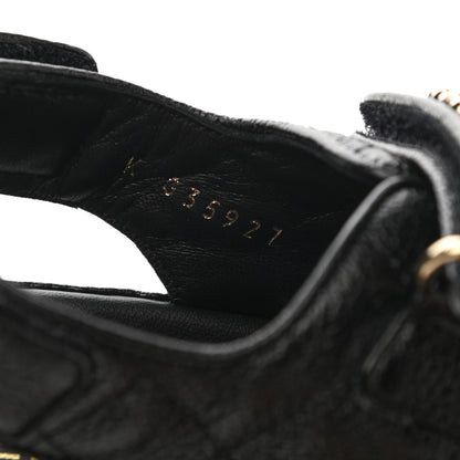 Chanel Grained Calfskin Velcro Dad Sandals 38 Black 8 of 9
