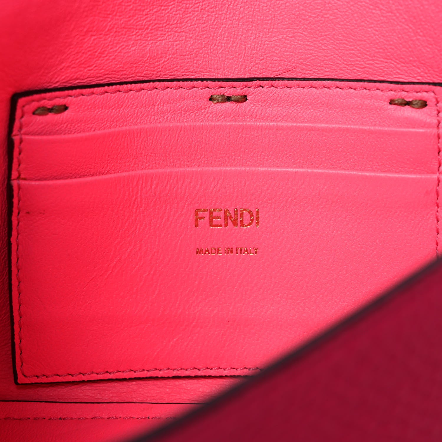 Fendi Cuoio Romano Mini Baguette Fuxia 6 of 9