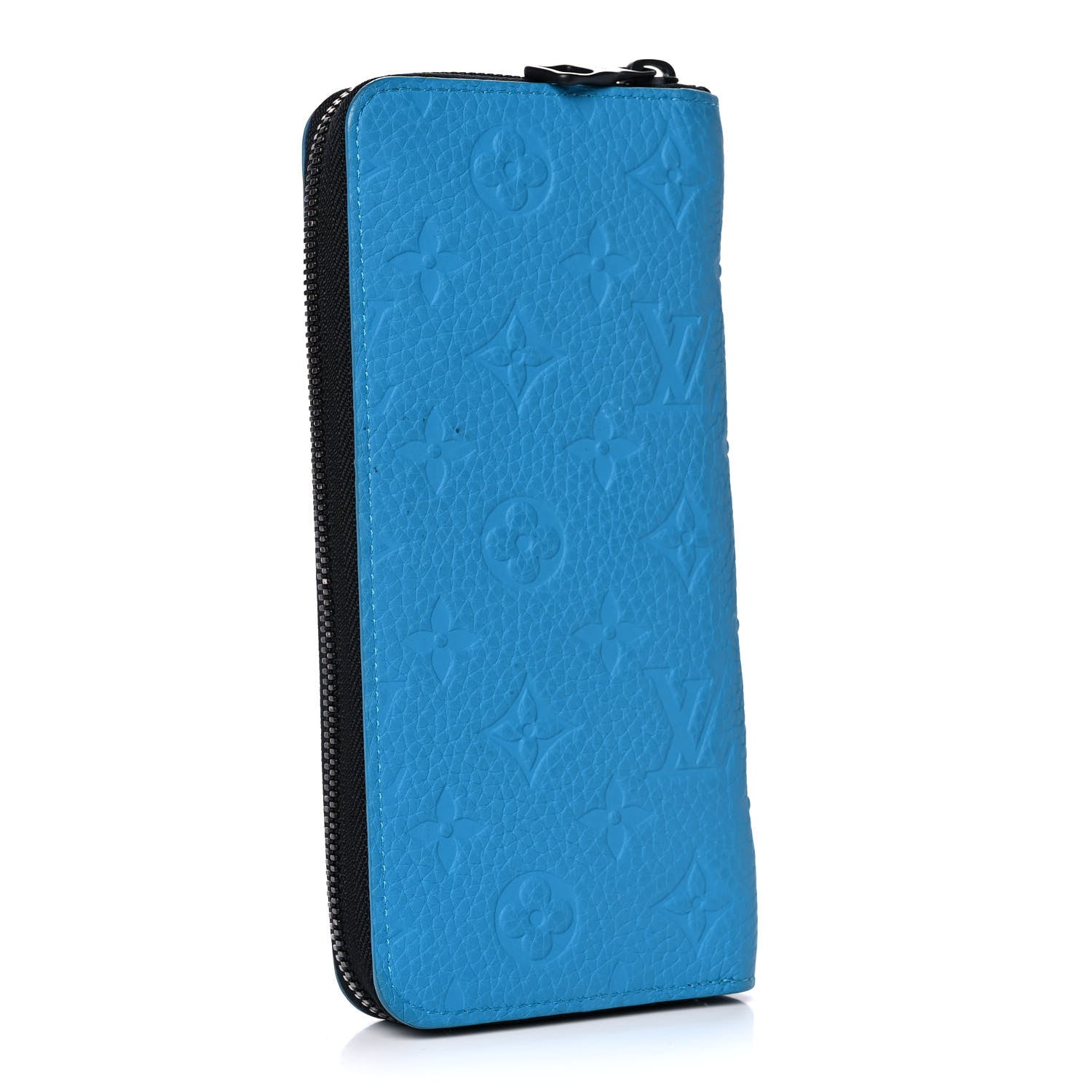 Louis Vuitton Taurillon Monogram Zippy Vertical Wallet Turquoise 3 of 9