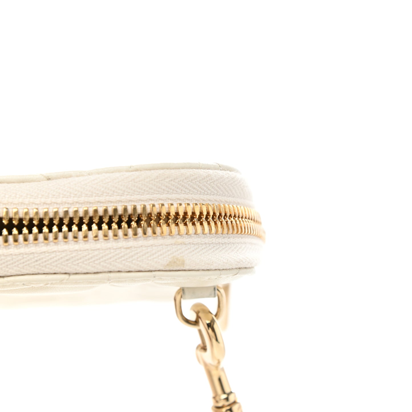 Lambskin Cannage Lady Dior Phone Holder Latte