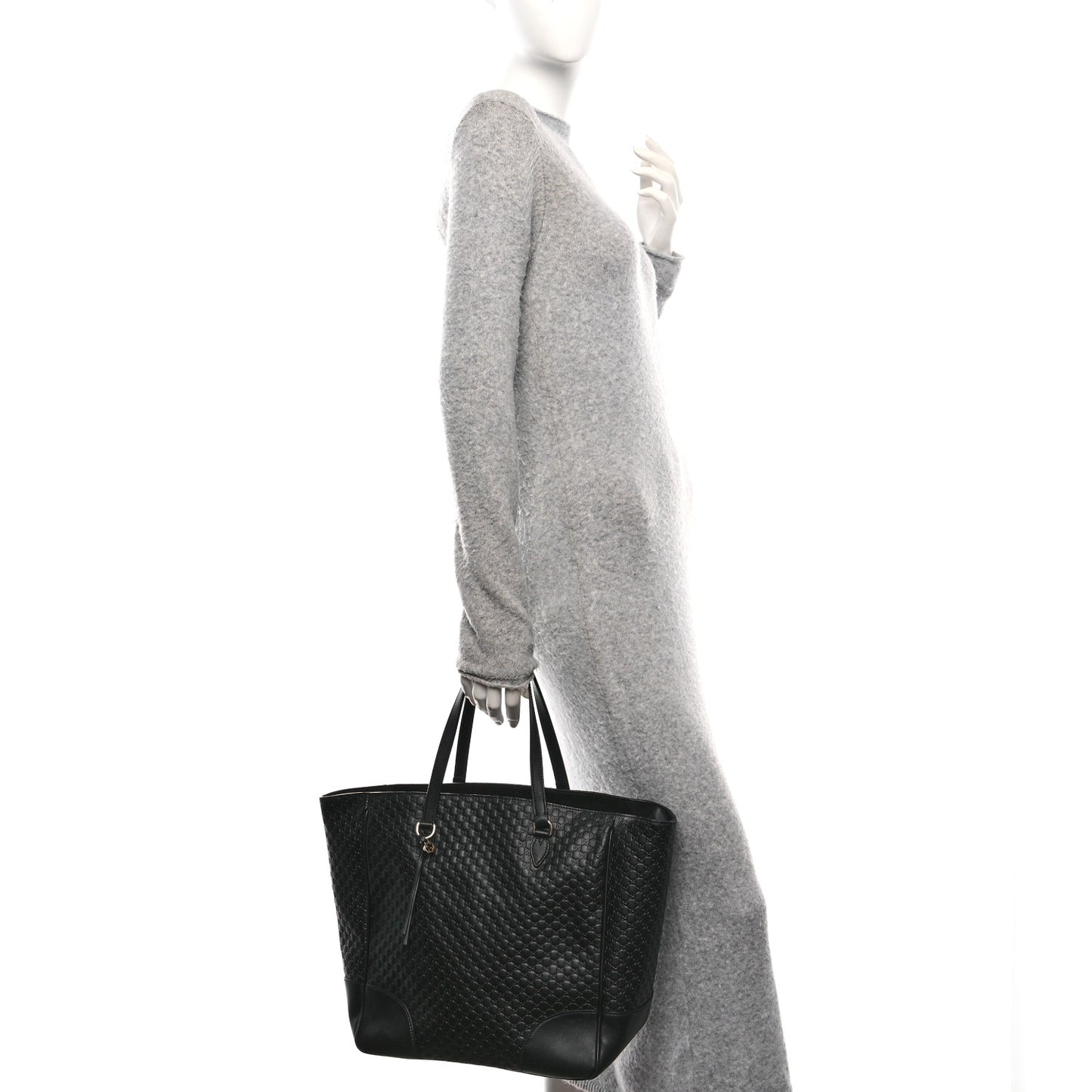 Microguccissima Bree Zippered Tote Black