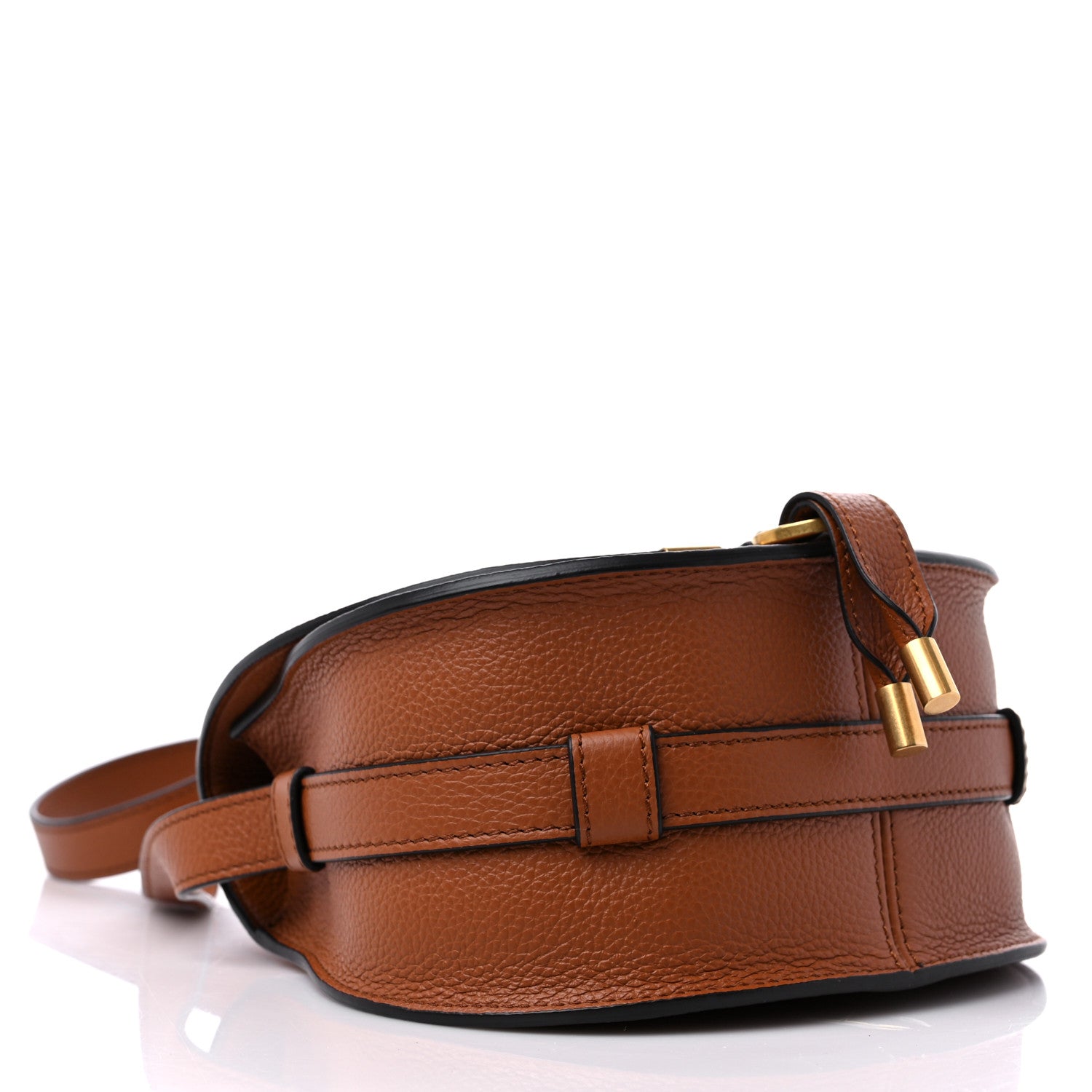 Chloe Grained Calfskin Small Marcie Saddle Bag Tan 4 of 8