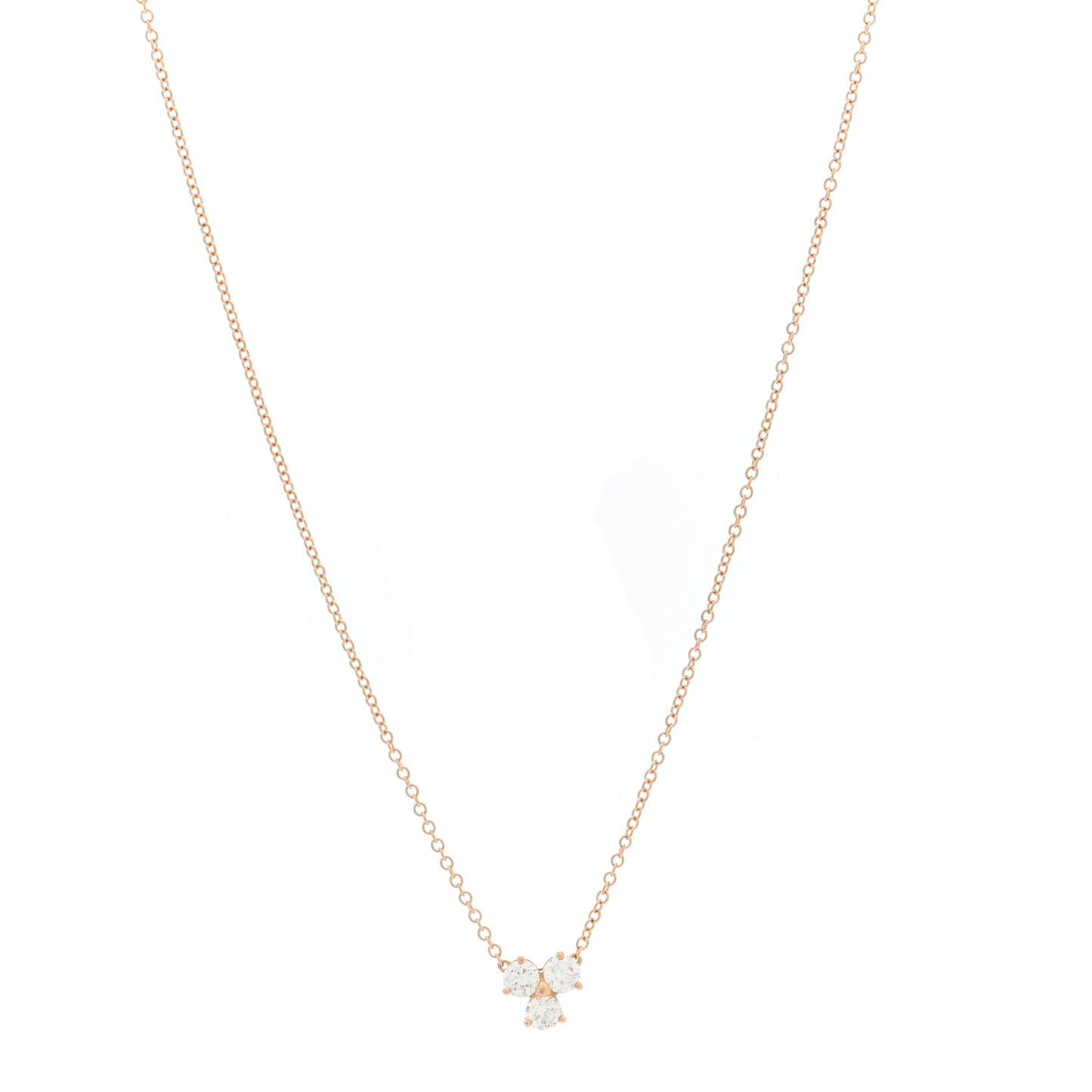 18K Rose Gold Diamond Aria Pendant Necklace