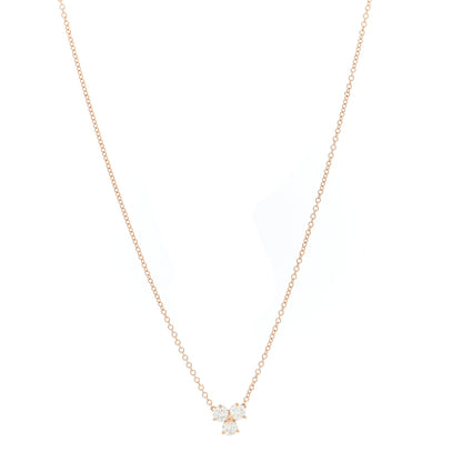 Tiffany 18K Rose Gold Diamond Aria Pendant Necklace 1 of 4