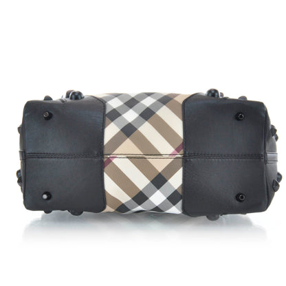 Burberry Nova Check Mega Stud Nickie Tote Black 5 of 9