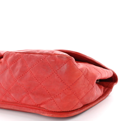Chanel Grained Calfskin Medium Natural Beauty Flap Red 10 of 13
