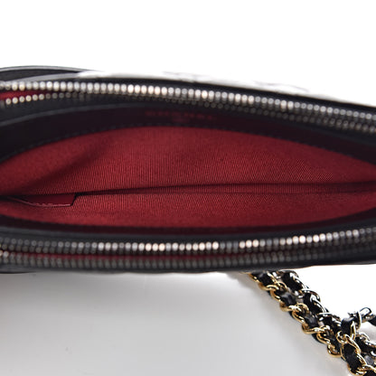Chanel Aged Calfskin Quilted Small Gabrielle Clutch With Chain Black 6 of 12