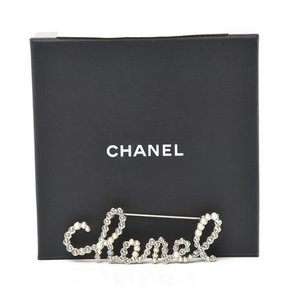 Chanel Metal Glass Swirling Pearls Brooch Pin Gold 5 of 5