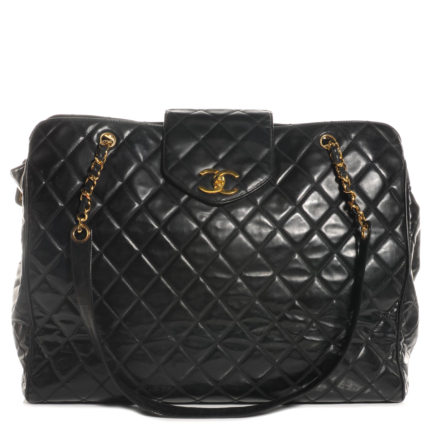 Vinyl Stitched XL Weekender Black