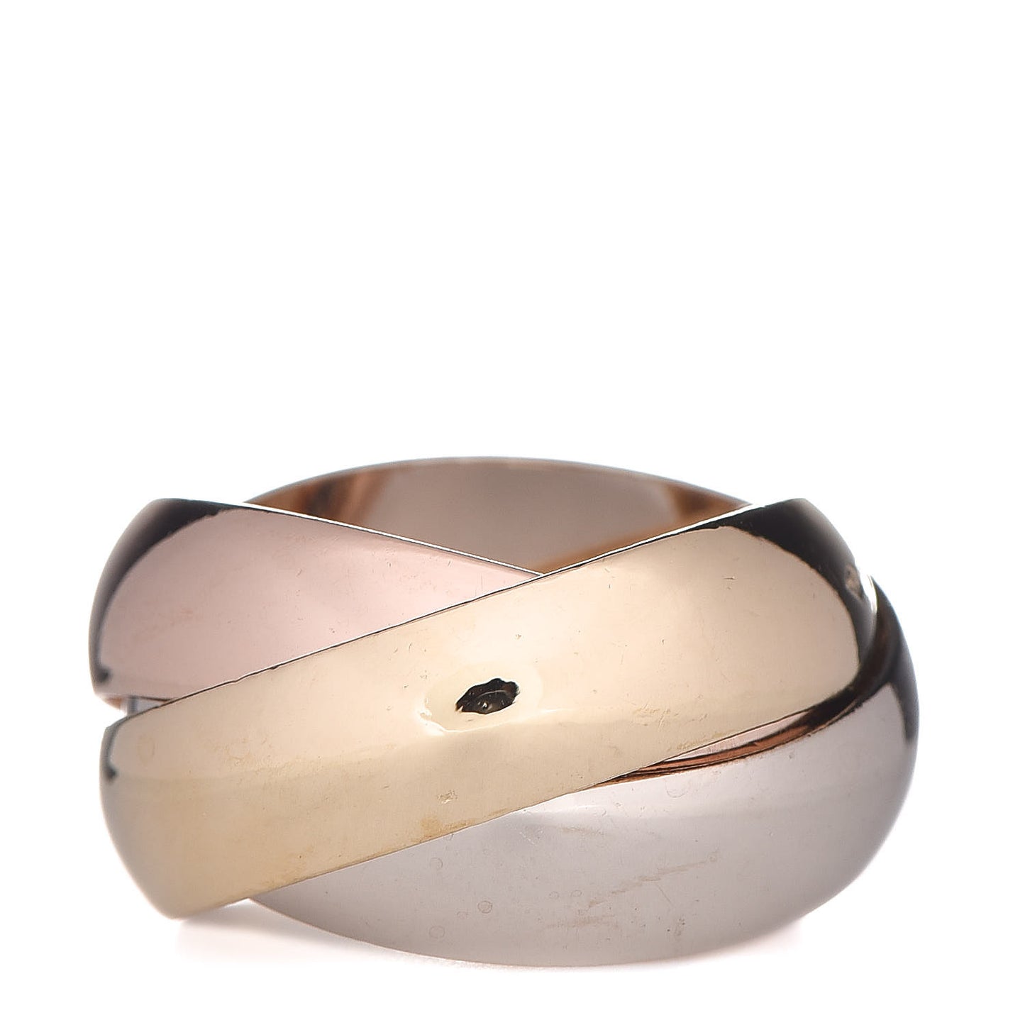 18K Pink Yellow White Gold Large Trinity Ring 49 4.75