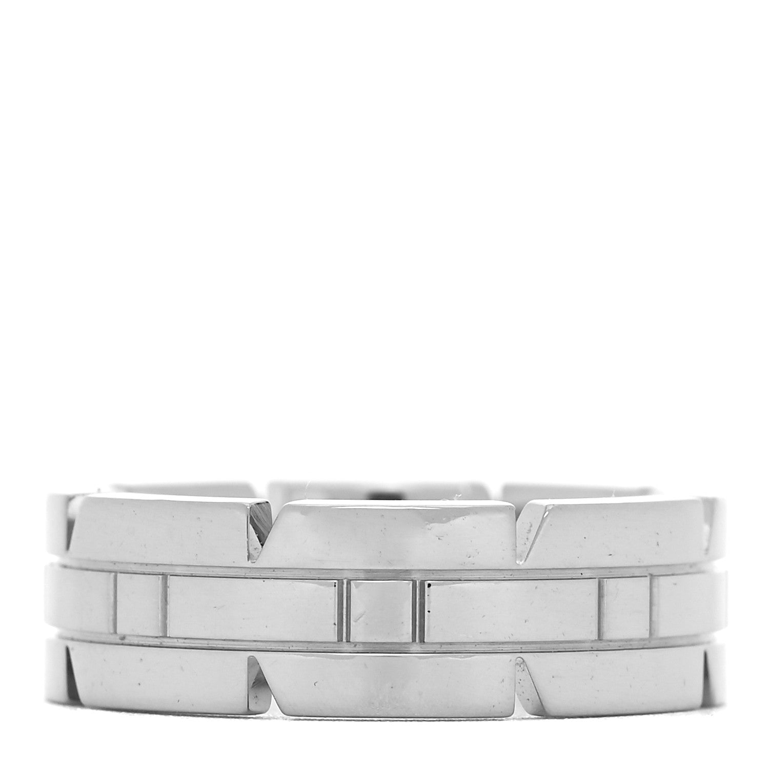 Cartier 18K White Gold Tank Francaise Band Ring 49 4.75 1 of 4