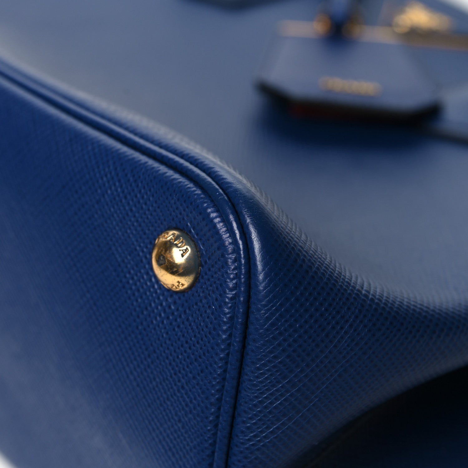 Prada Saffiano Cuir Medium Double Bag Bleuette Rosso 11 of 15