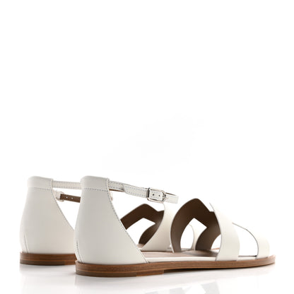Hermes Calfskin Santorini Sandals 41 White 4 of 9