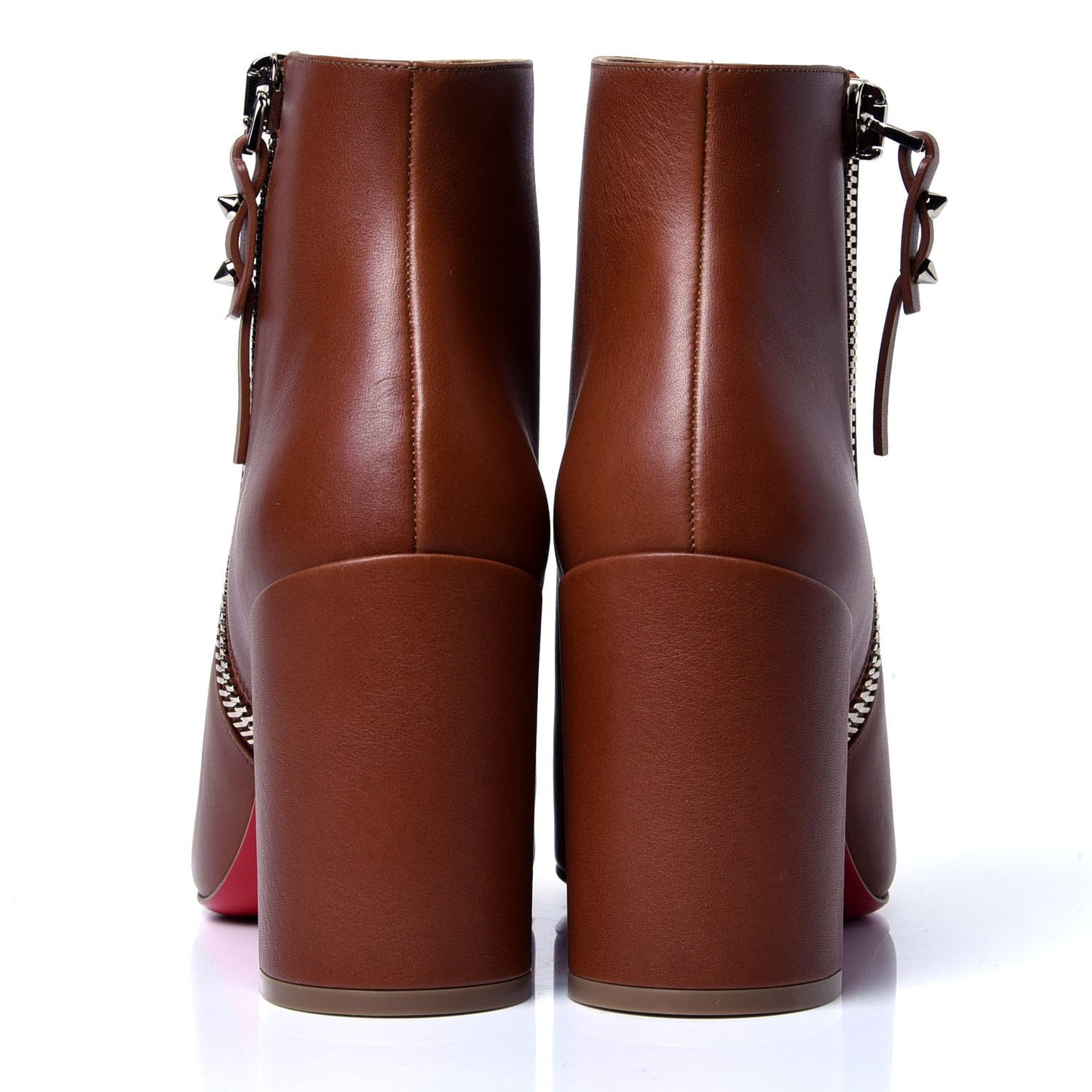 Calfskin Ziptotal 85 Ankle Boots 39 Cuoio