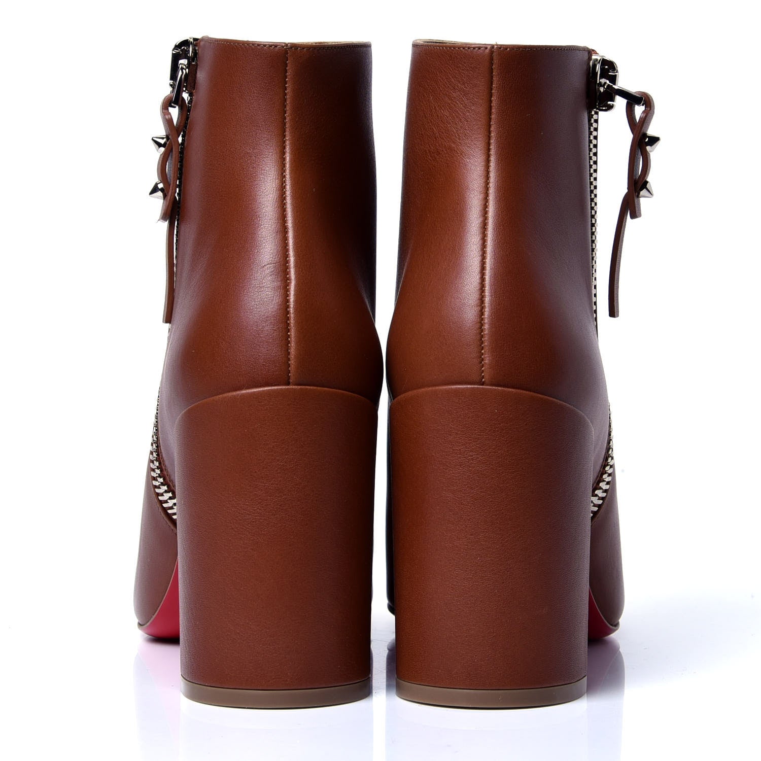 Christian Louboutin Calfskin Ziptotal 85 Ankle Boots 39 Cuoio 3 of 6