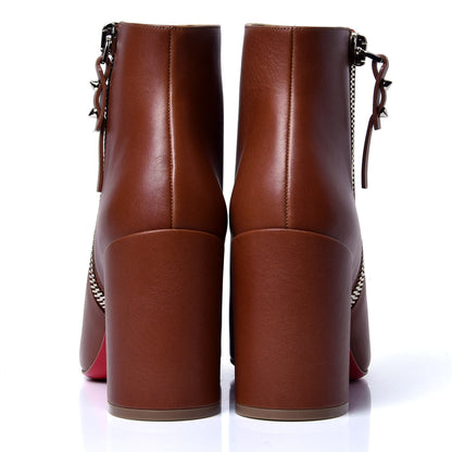 Christian Louboutin Calfskin Ziptotal 85 Ankle Boots 39 Cuoio 3 of 6