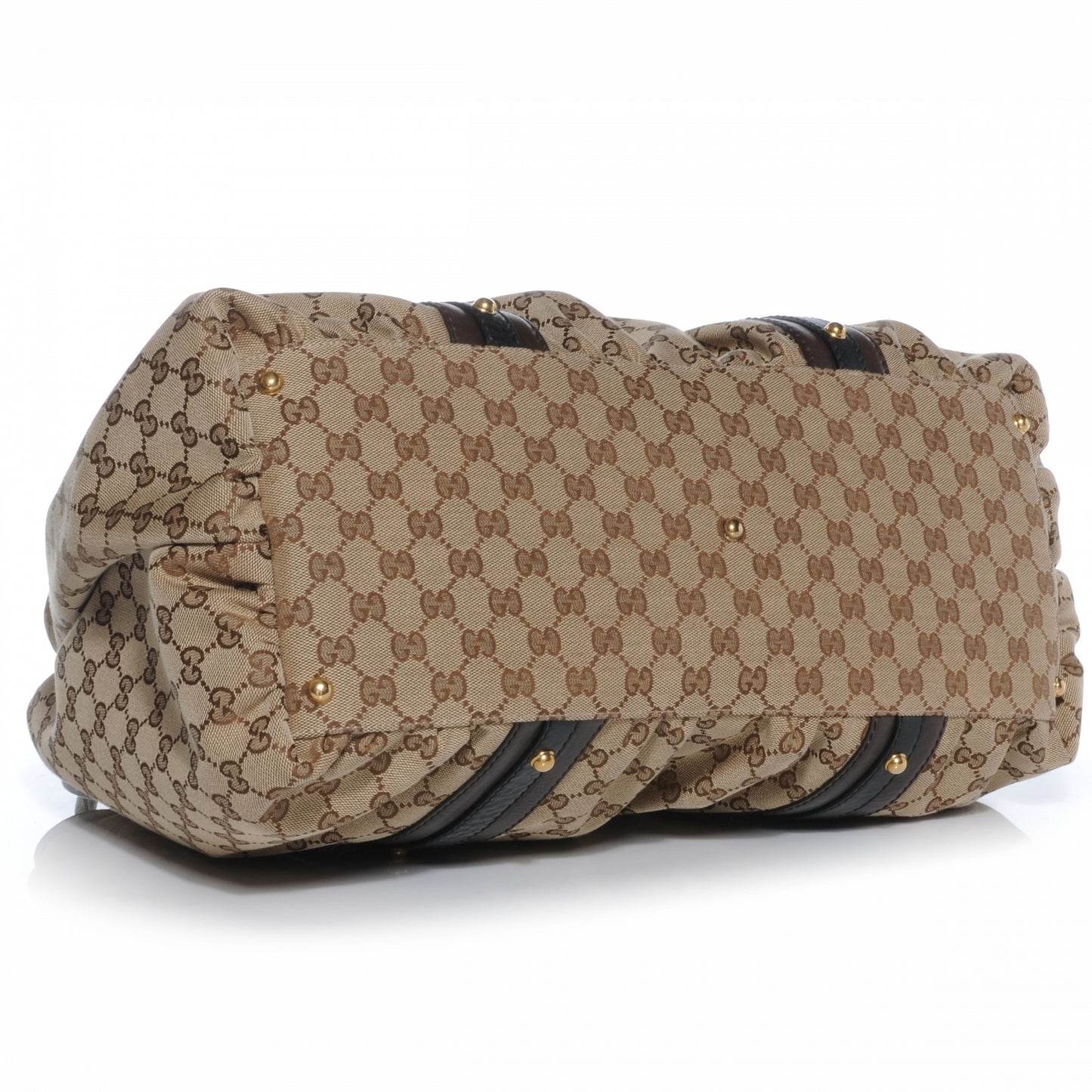 Monogram Medium Interlocking Icon Tote Dark Brown