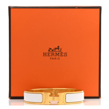 Hermes Enamel Narrow Clic Clac H Bracelet PM White 7 of 7