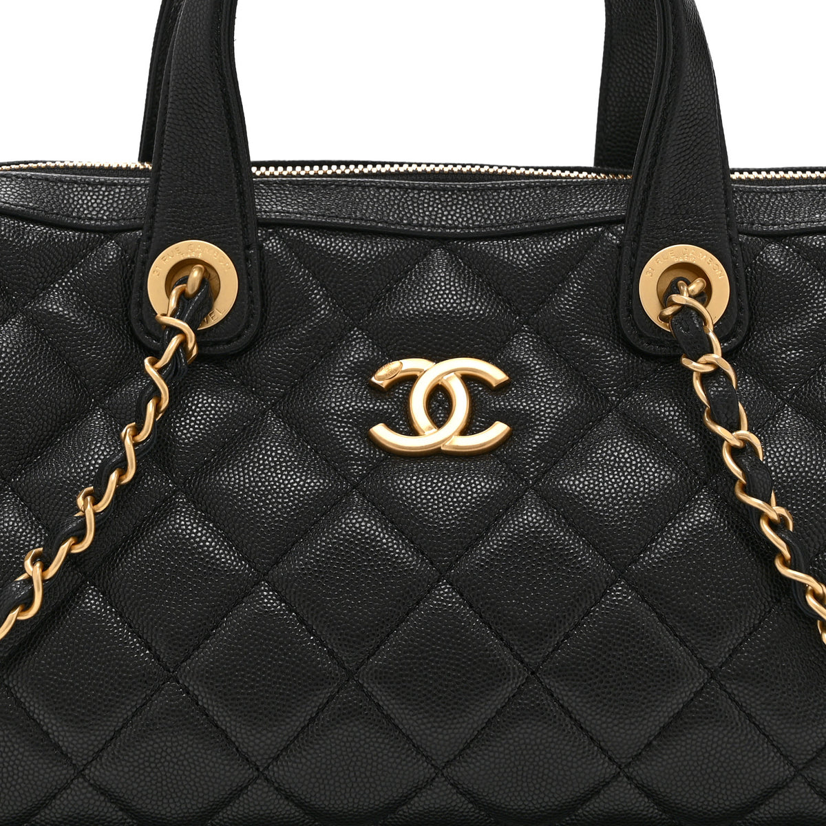 Chanel Caviar Quilted Large Bowling Bag Black 8 of 10