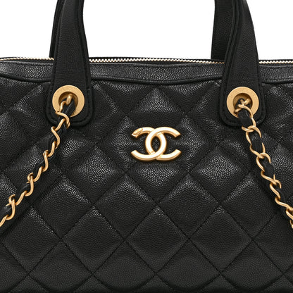 Chanel Caviar Quilted Large Bowling Bag Black 8 of 10