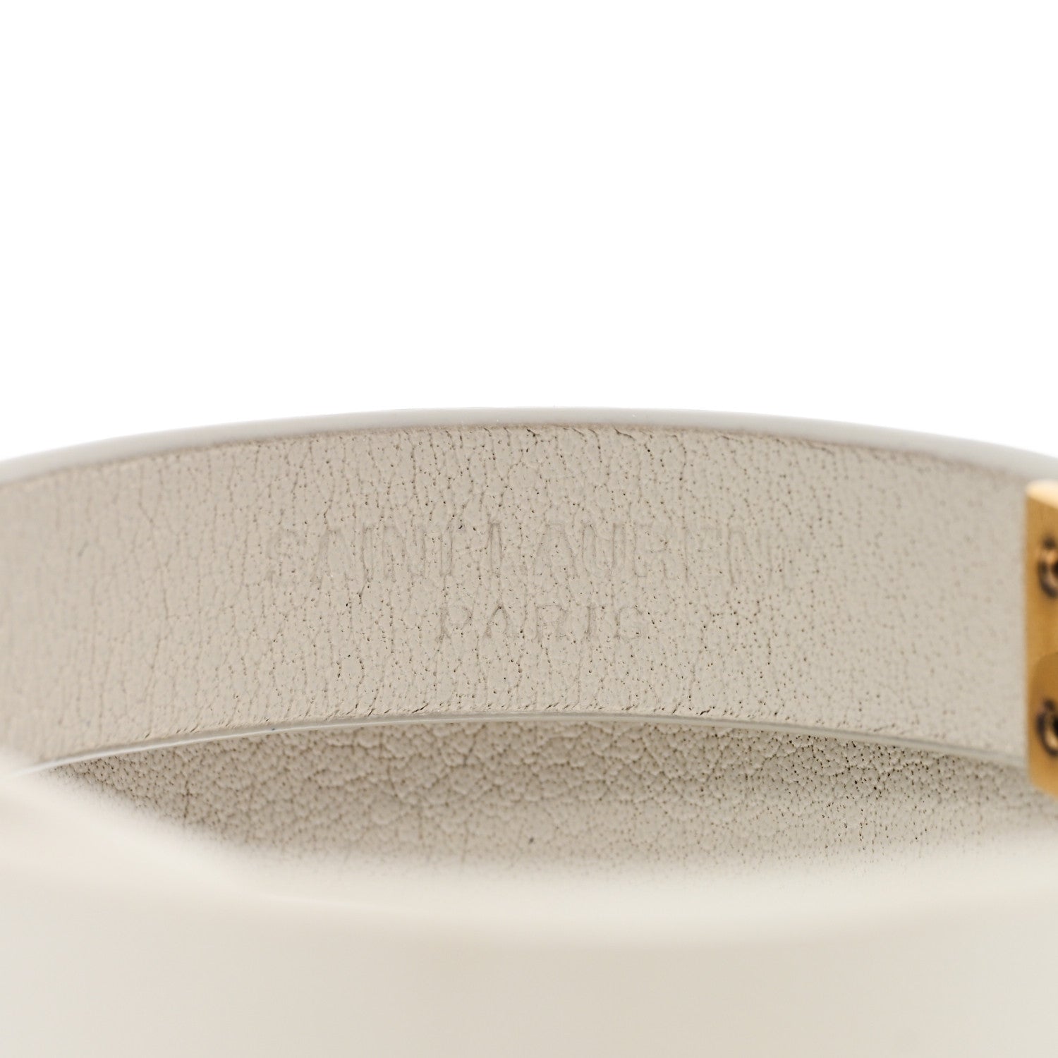 Saint Laurent Calfskin Opyum Double Wrap Bracelet Dark Beige 4 of 4