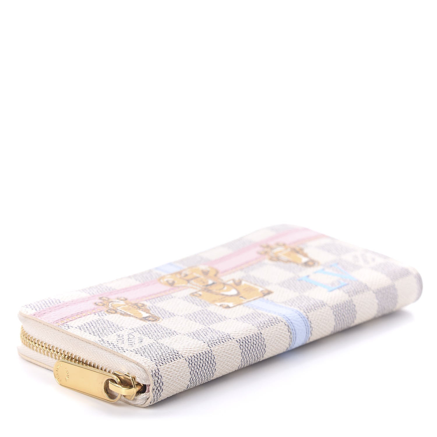 Louis Vuitton Damier Azur Summer Trunks Clemence Wallet 2 of 5