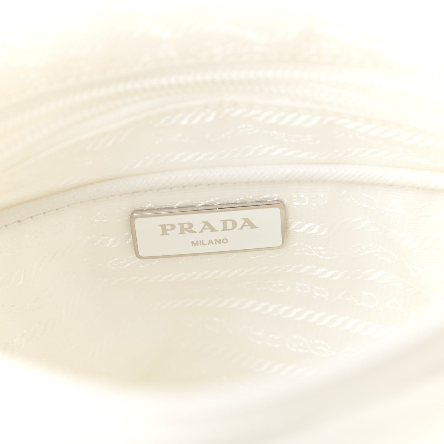 Re-Nylon Single Pocket Messenger Bag White