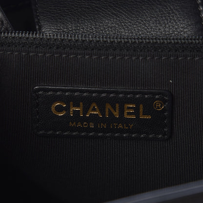 Chanel Calfskin Stitched Large Straight Lines Shopping Tote Black 6 of 9