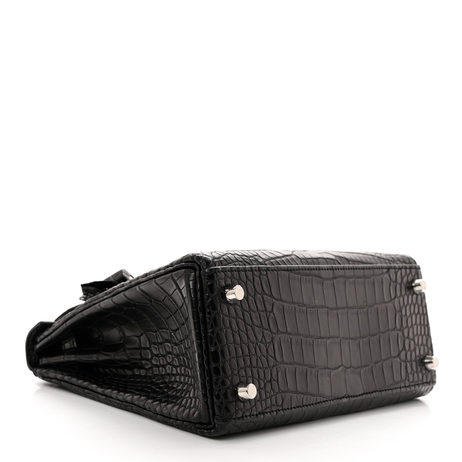 Hermes Matte Alligator Kelly Retourne 25 Black 4 of 15