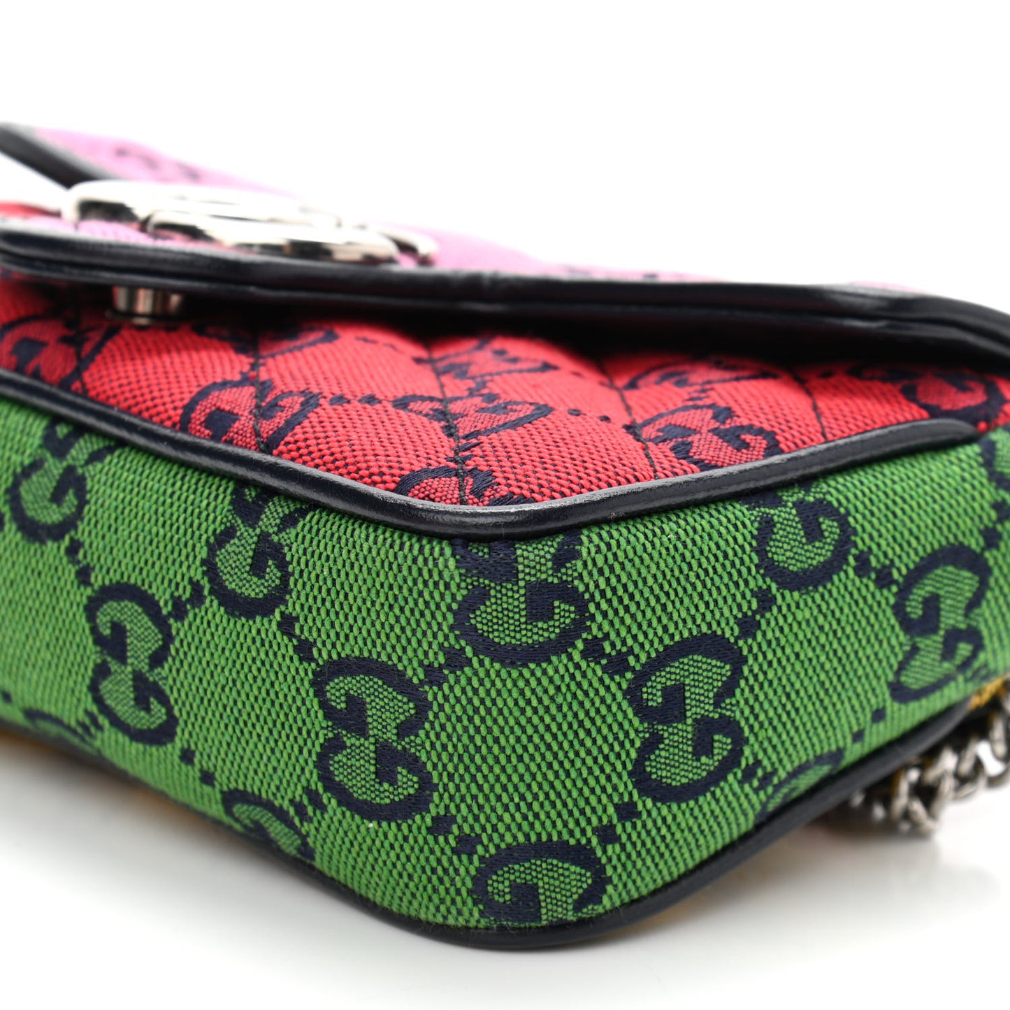 Monogram Multicolor Matelasse Diagonal Super Mini GG Marmont Shoulder Bag Pink Blue Red Yellow Green