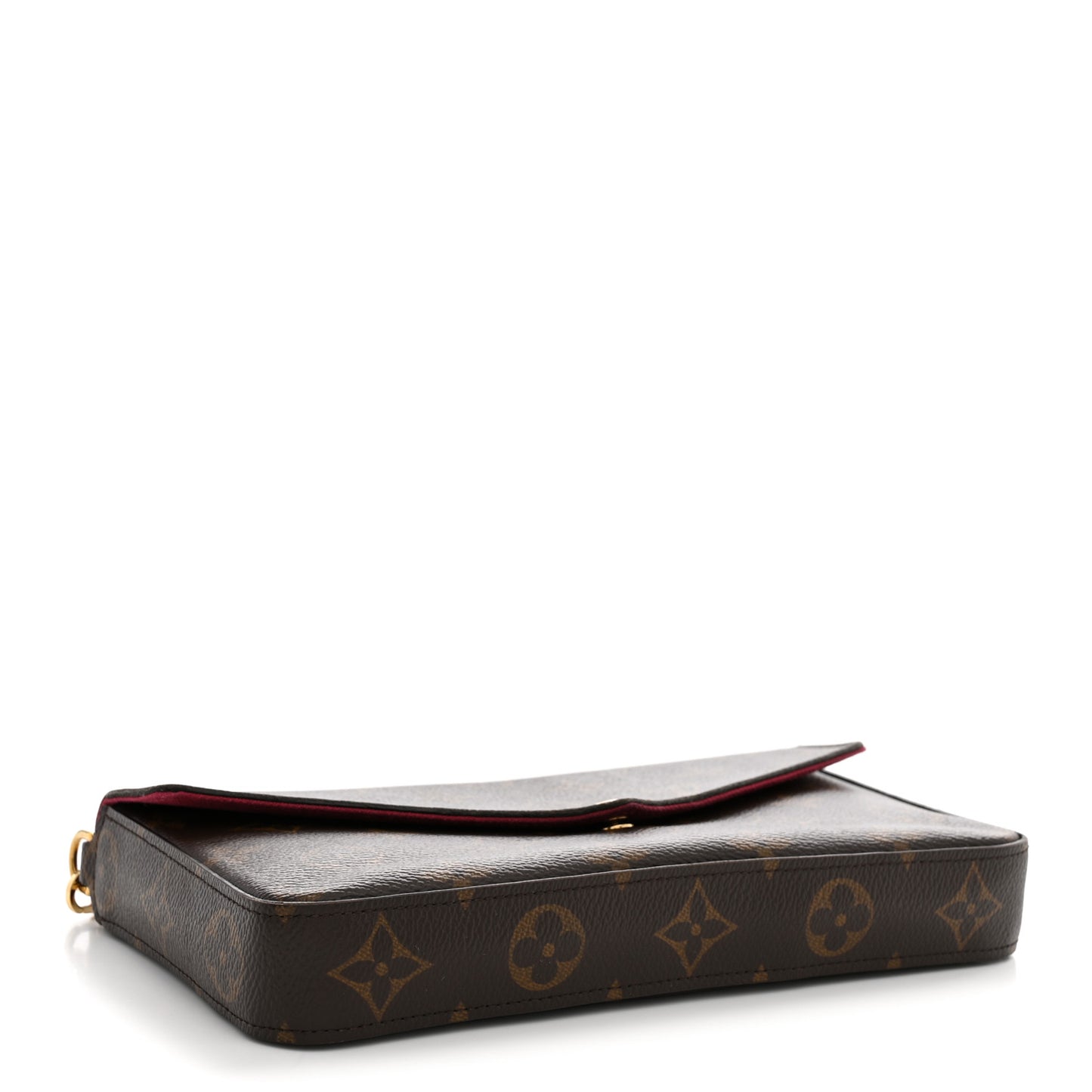 Monogram Pochette Felicie Chain Wallet Fuchsia