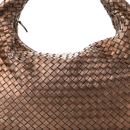 Bottega Veneta Metallic Nappa Intrecciato Large Veneta Hobo Copper 9 of 11