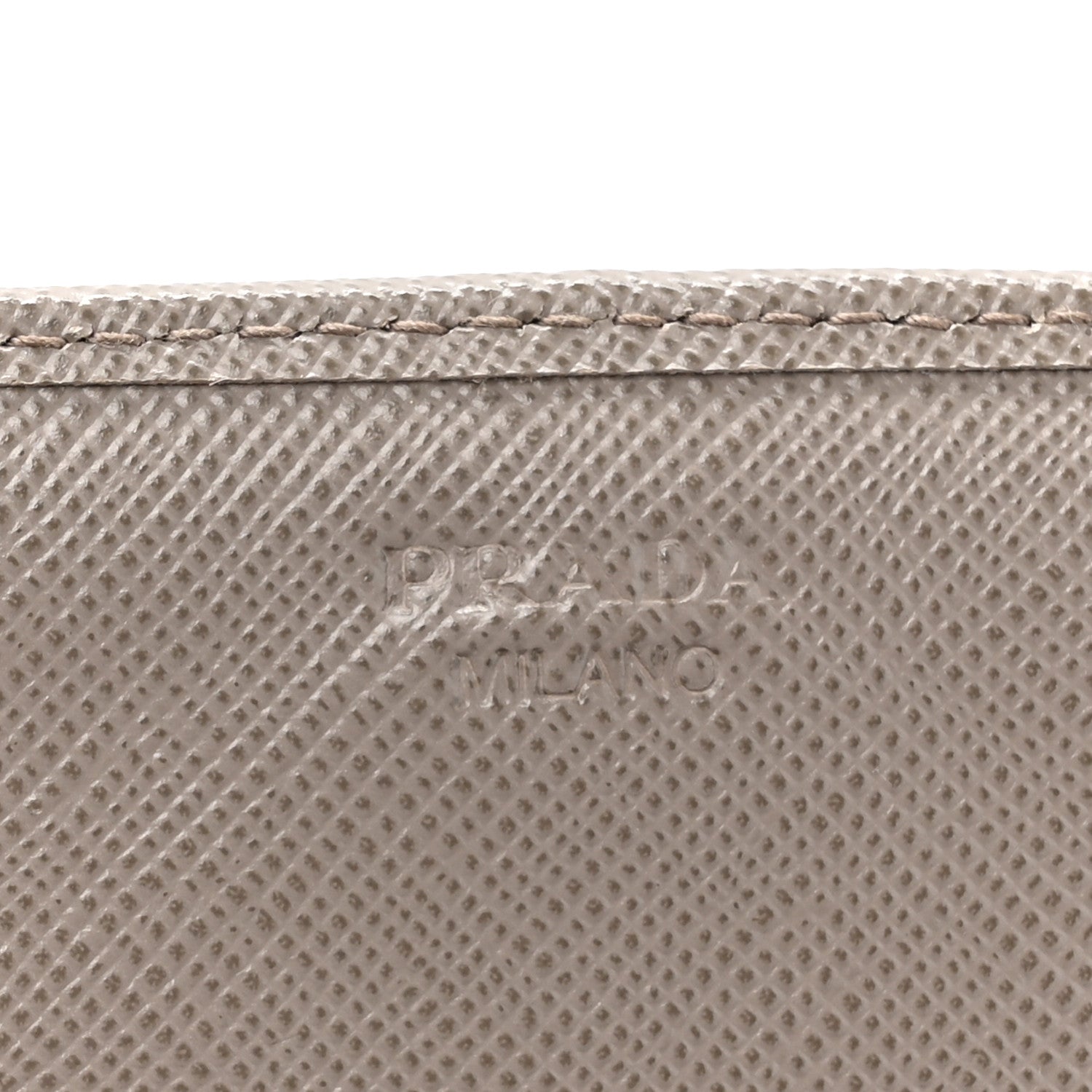 Prada Saffiano Metal Oro Chain Wallet Argilla 6 of 14