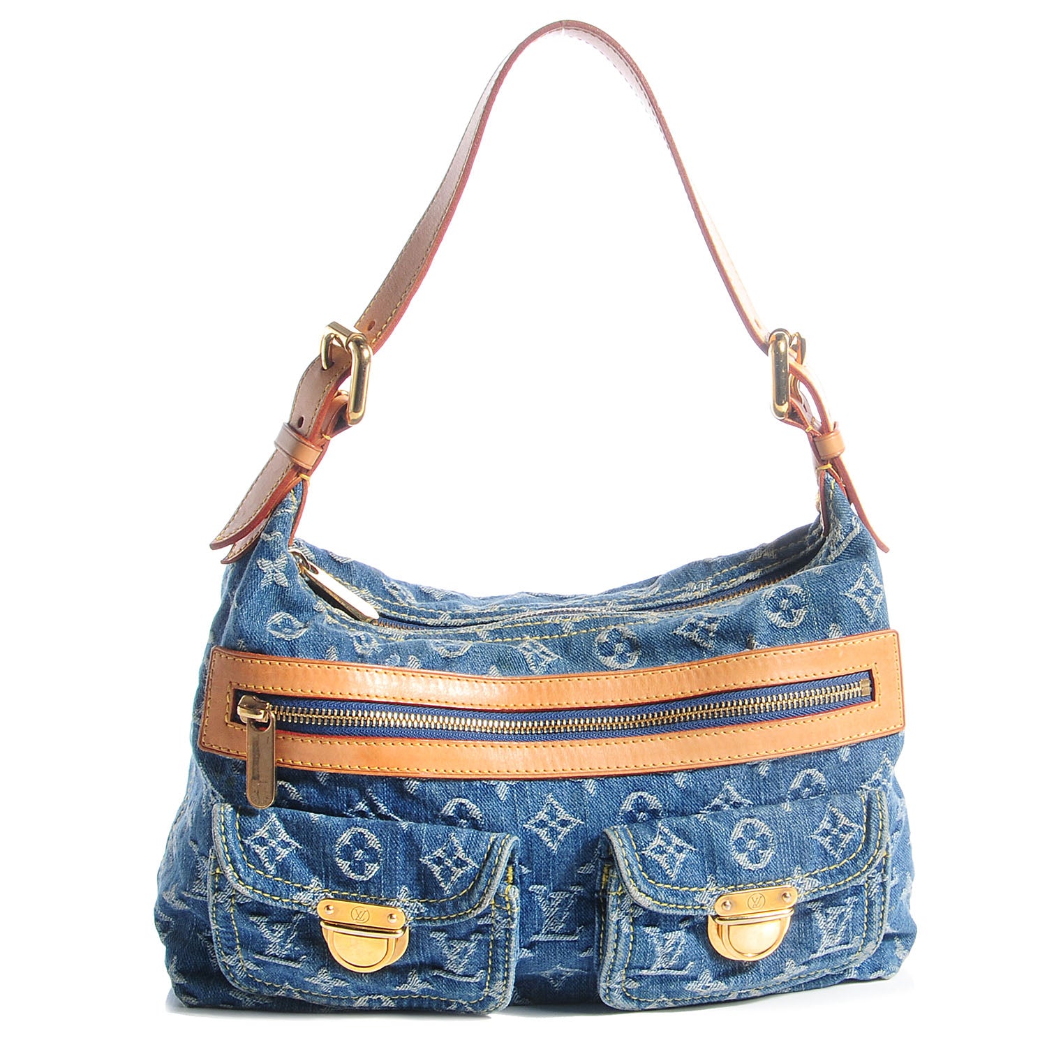 Louis Vuitton Monogram Denim Baggy PM Blue 1 of 7