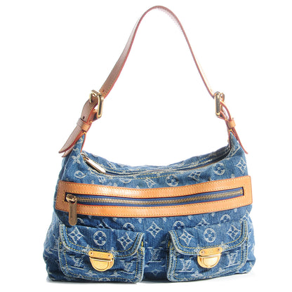 Louis Vuitton Monogram Denim Baggy PM Blue 1 of 7
