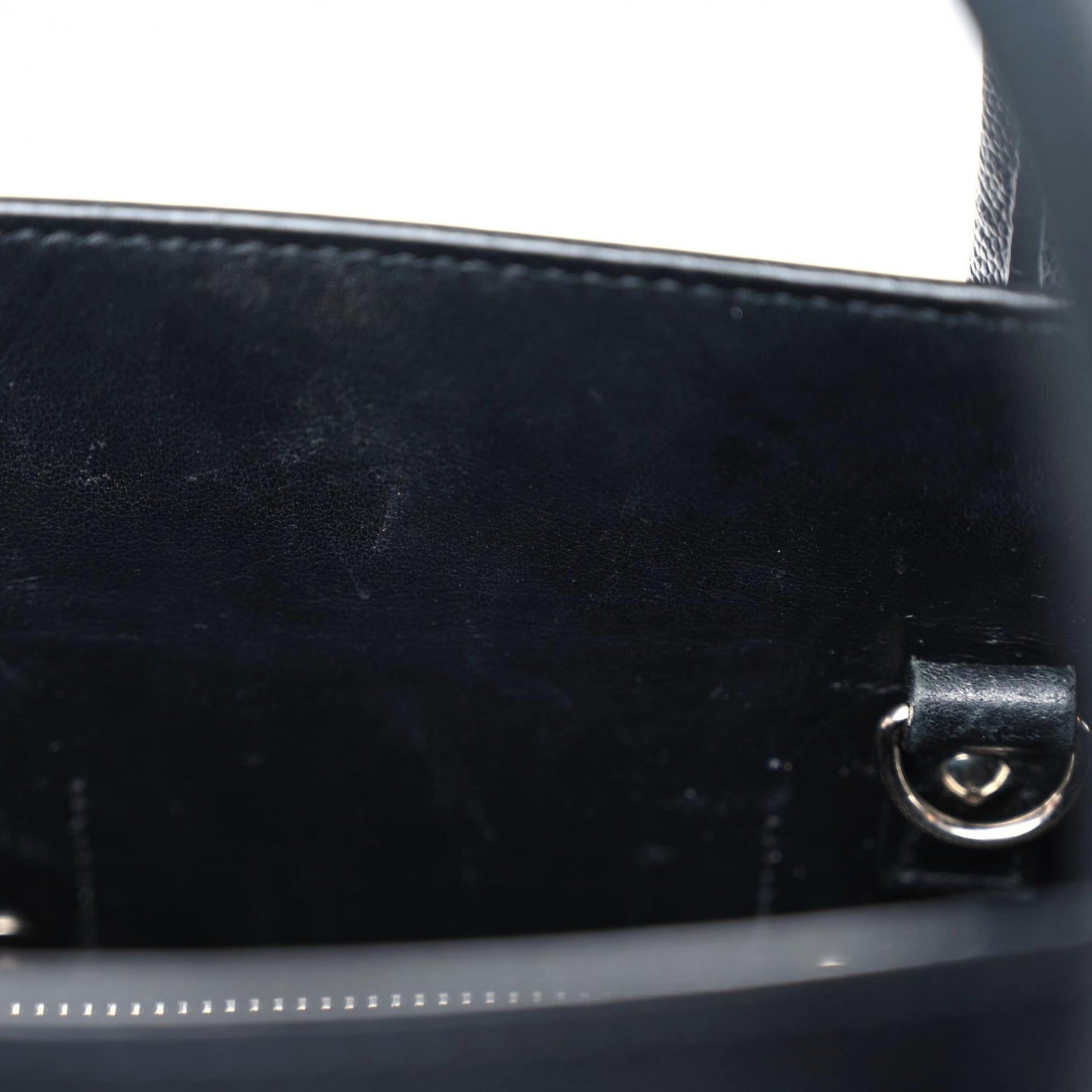 Grained Calfskin Small Sac De Jour Black
