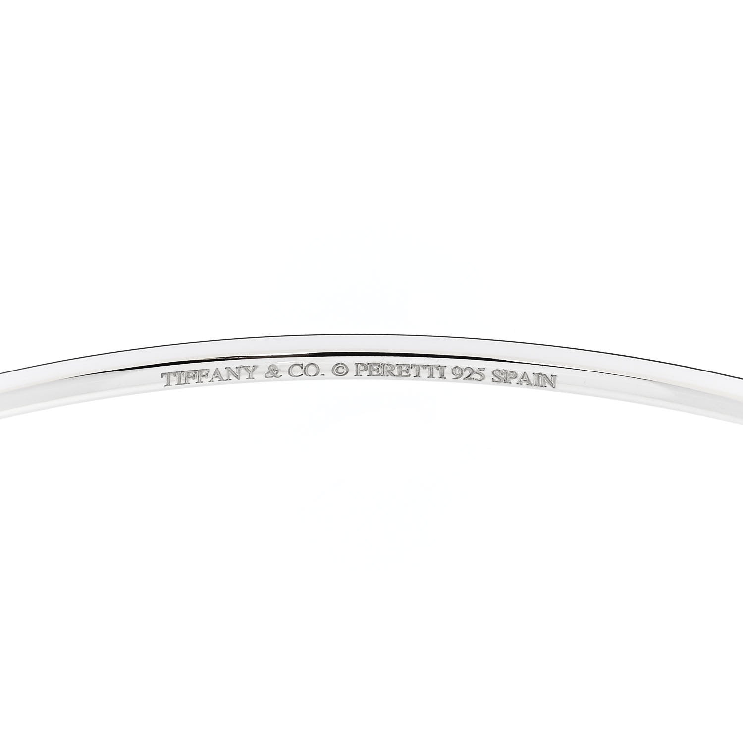 Tiffany Sterling Silver Elsa Peretti Double Open Heart Bangle Bracelet 3 of 4