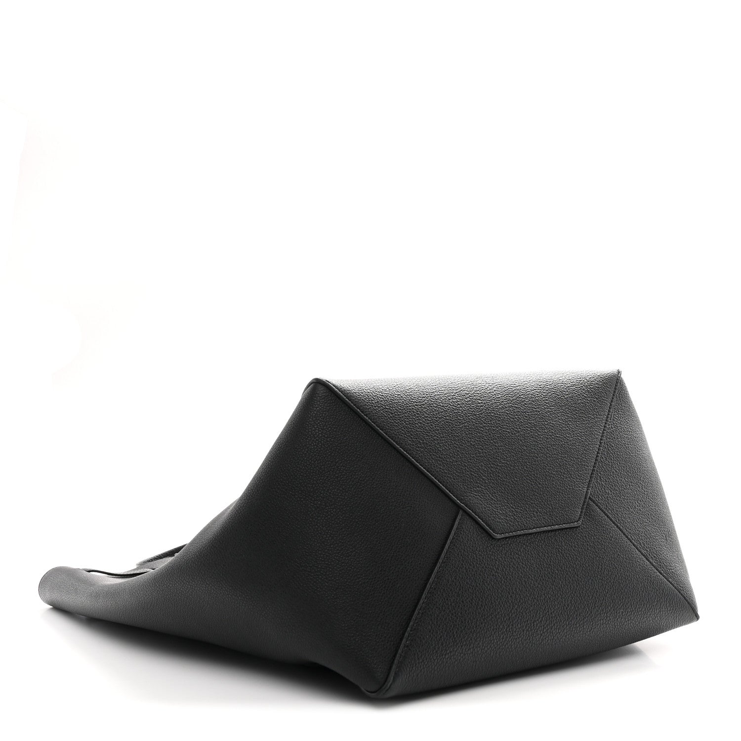 Celine Soft Grained Calfskin Medium Belt Cabas Phantom Black 4 of 10
