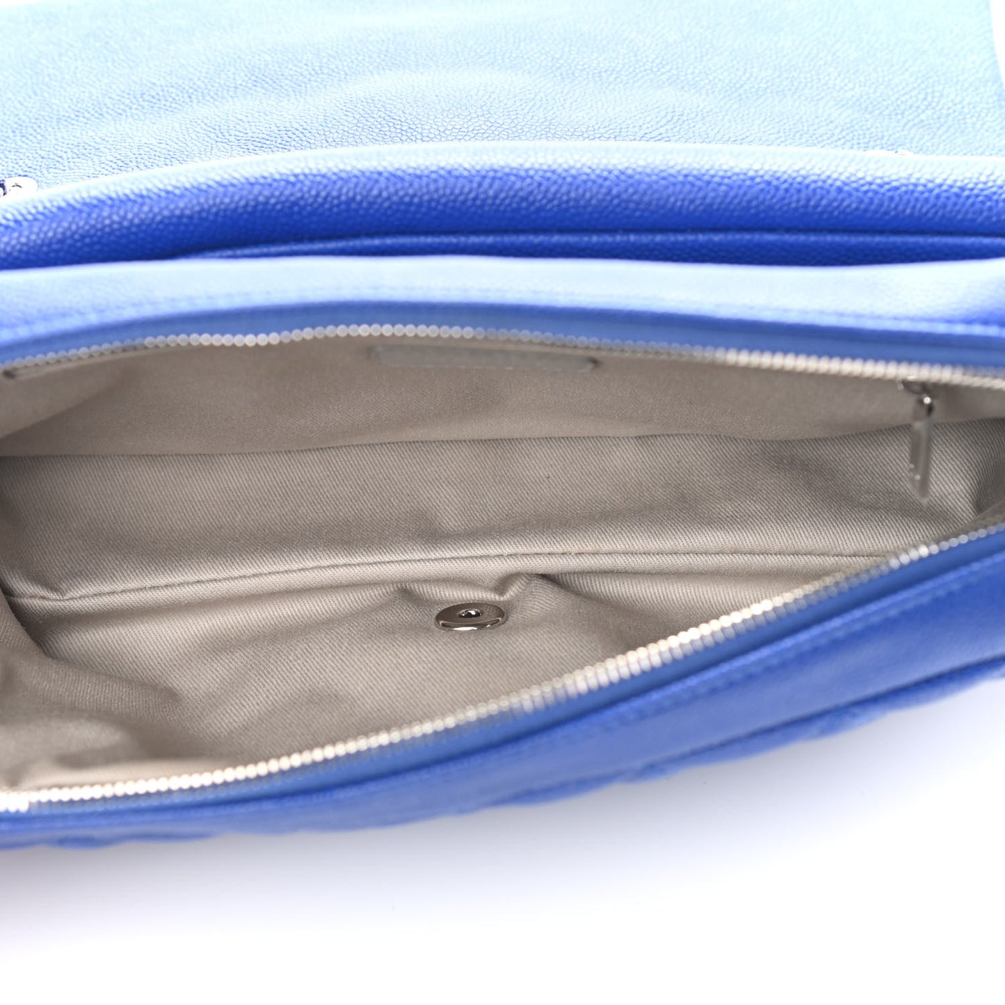 Caviar Quilted Jumbo Easy Flap Blue