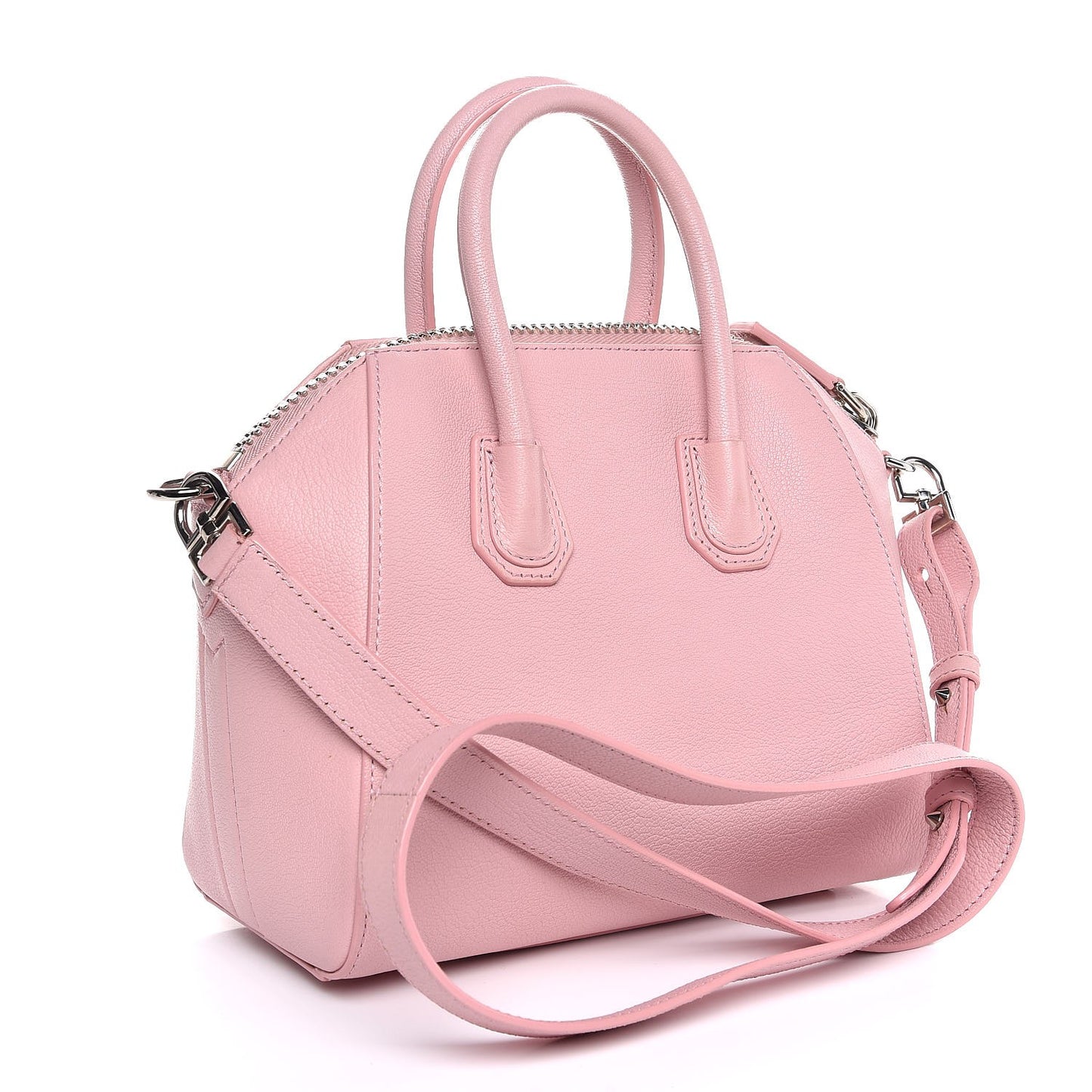 Sugar Goatskin Mini Antigona Pale Pink